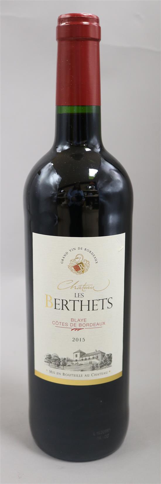 Five bottles of Chateau Les Berthets 2015
